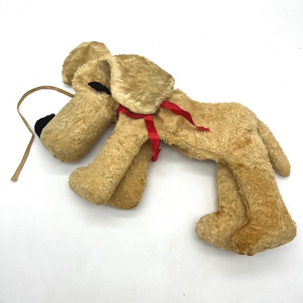 Vintage 1950s Bantam Plush Morgan Dog Garry Moore Show Tan Stuffed Animal READ